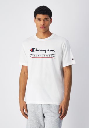 Champion T-Shirt CHAMPION, Herren, Gr. S (44/46), weiss (wht), Obermaterial: 100% Baumwolle, Rundhals, Shirts T-Shirt, f&uuml;r Erwachsene, sportlicher Stil, aus Ba