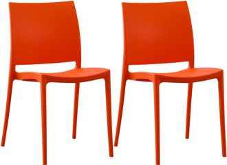 Clp Clp - Juego De 2 Sillas De Jard&iacute;n Meton Naranja