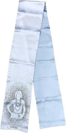 Chanel Pre-owned Vintage Silk Scarf - unisex - Chanel Vintage - Vintage Scarves - Blue - ONE SIZE - Pre-owned
