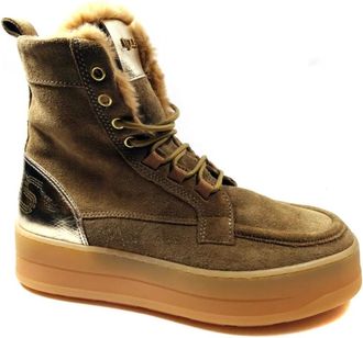 Mjus Schoenen, Dames, Bruin, 38 EU, Leer, L98205 Veterlaarsjes