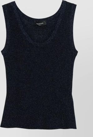 Fabiana Filippi scoop neck shimmering fitted sleeveless top