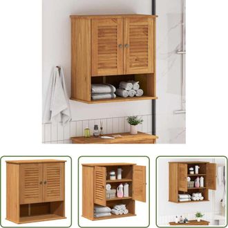 vidaXL Armadio da bagno - Mobile da Bagno con lo scaffale VIGO Marrone e Marrone Miele