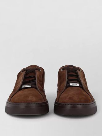 HUGO BOSS calf leather low-top sneakers