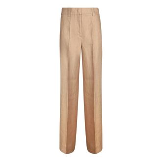 Incotex Broeken, Dames, Beige, XS, Linnen, Stijlvolle Broeken