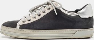Tod's Tods Black/grey Nubuck Leather Low Top Sneakers