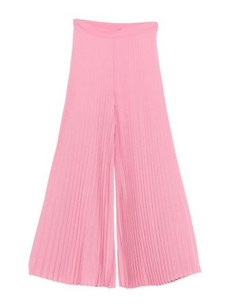 Twinset Pleated Wide-Leg Trousers In Pink Fabric