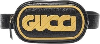Gucci Pre-owned Belt Bags, female, Black, Size: ONE SIZE Pre-owned Leather Belt Bag