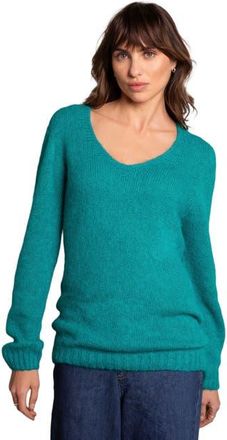 Celtic & Co. Alpaca Cott Slouch V Neck Sweater in Sea Green at Nordstrom, Size X-Small