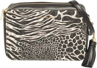 Michael Kors Pre-owned Gedrukte Crossbodytas van Imitatieleer - Dames - Vintage Schoudertas - Veelkleurig - ONE Size - Leer - Vintage