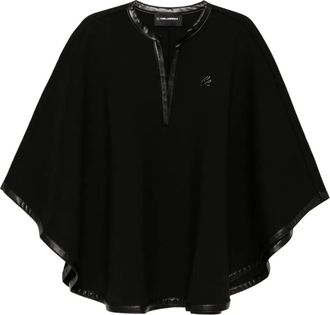 Karl Lagerfeld Mantella con logo goffrato - Nero