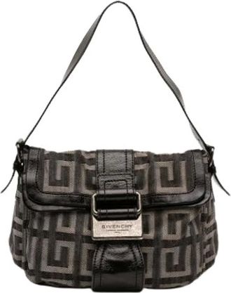 Givenchy Pre-owned Shoulder Bags, female, Gray, Size: ONE SIZE Pre-owned Denim Shoulder Bag