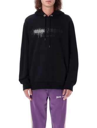 Palm Angels Black Embellished Hoodie
