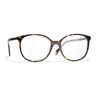 Chanel Pantos Bril - Dames - Accessoires - Bruin - Maat: 53 MM