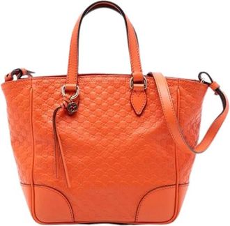 Gucci Pre-owned The Bree - Dames - Vintage Handtas - Oranje - ONE Size - Leer - Vintage