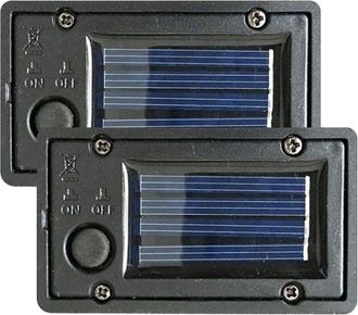 OEM Repuestos Para Luces Solares - Reemplazo De Bater&iacute;a - Reparaci&oacute;n De Iluminaci&oacute;n De Jard&iacute;n - Sensor Autom&aacute;tico - 2 Piezas - Negro