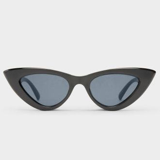 Le Specs Womens Hypnosis Cat Eye Sunglasses In Black