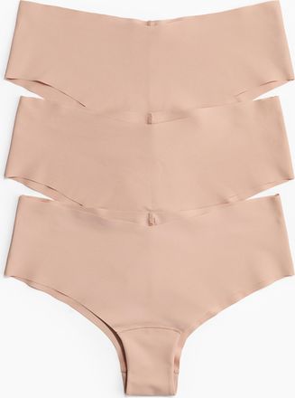 H&M 3er-Pack Unsichtbare Hipster - Beige