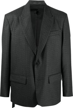 Valentino Garavani Vltn Print Single-Breasted Blazer