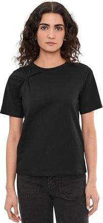 Sanctuary Soft Twist T-Shirts Womens Clothing Black : LG (US 10-12), Cotton