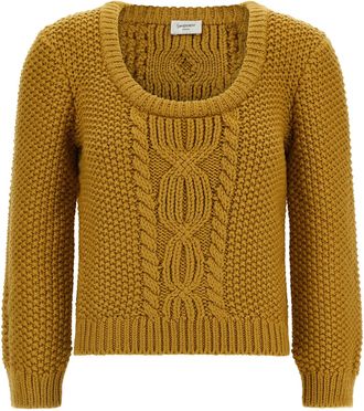 Saint Laurent Bicolor Wool Mens Cardigan