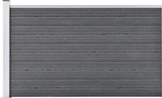 vidaXL Vidaxl - Pannello di Recinzione in wpc 175x105 cm Grigio