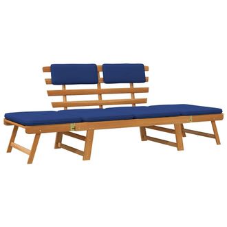 vidaXL Vidaxl - Banco De Jard&iacute;n Con Cojines 2 En 1 190 Cm Madera Maciza Acacia