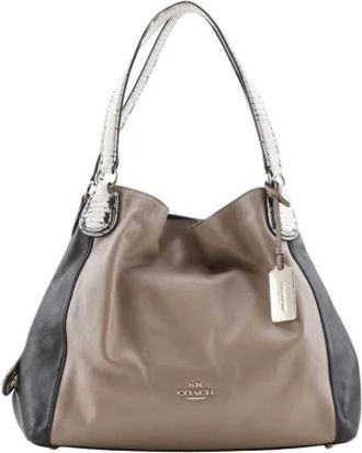 Coach Pre-owned Leather totes - Dames - Vintage Shopper - Beige - ONE Size - Leer - Vintage