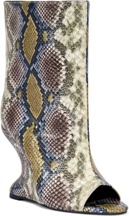 Azalea Wang Faoi Open Toe Bootie in Multi at Nordstrom, Size 6.5
