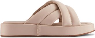 Clarks Womens Alda Glide Slide Sandal, Light Pink Lea, 4.5 UK
