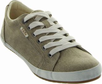 Taos Womens Star Sneakers In Khaki Washed Canvas