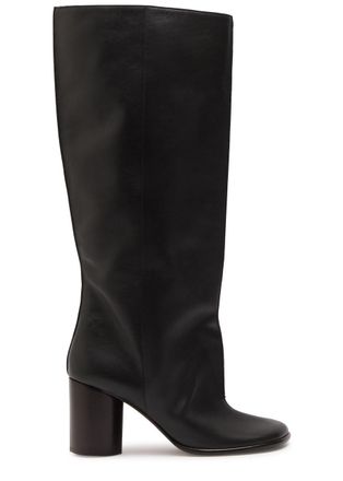 Christophe Lemaire Crease Sleeve 80 Leather Knee-high Boots - Black - 38 (IT38/ UK5)