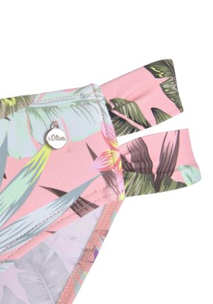 s.Oliver Bikini-Hose S.OLIVER Azalea, Damen, Gr. 32, N-Gr, rosa (rose, bedruckt), Microfaser, Microfaser, Recycling-Polyamid, floral, Badehosen Bikini-Hose, mi