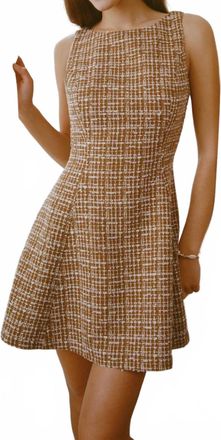 Amanda Uprichard Kyla Mini Dress In Camel