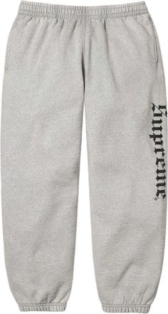 SUPREME FW25 Washed Old English Sweatpant Heather Grey SUP-FW25-190-GR