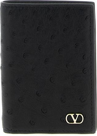 Valentino Garavani VLogo Signature Kaarthouder - Heren - Portefeuilles - Zwart - ONE Size - Leer - Accessoires