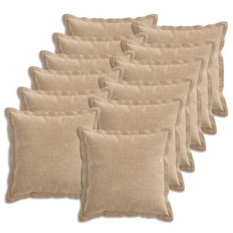 vidaXL Funda De Almohada 12 Uds. Houten Gris Topo 40 X 40 Cm Vidaxl