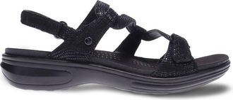 Revere Comfort Shoes Womens Miami Sandals In Black Lizard