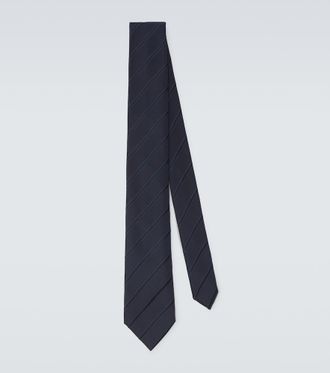 Charvet Striped silk jacquard tie