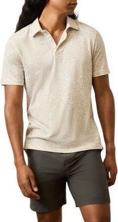 Faherty Movement Piqu&eacute; Polo in White Cloud Blossom at Nordstrom Rack, Size X-Large