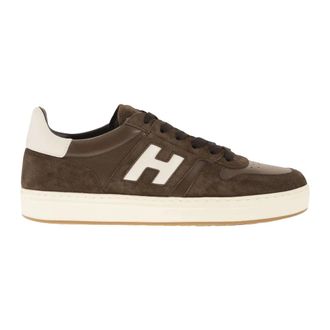 Hogan Sneakers, male, Brown, Size: 10 1/2 US H668 Allacciato H Banda