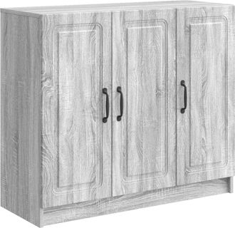 vidaXL Aparador Gris Sonoma 89 X 34,5 X 77 Cm Madera De Ingenier&iacute;a Vidaxl