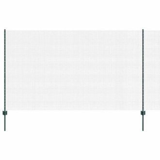 Berkfield Home Welded Wire Fence with 5 U Posts Green 1.4x10 m Steel
