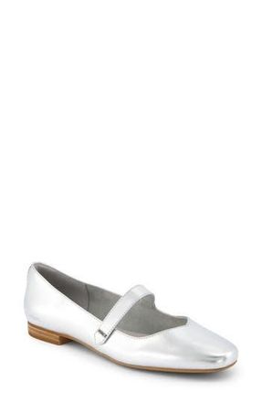 Toms Bianca Metallic Mary Jane Flat in Silver at Nordstrom Rack, Size 8.5