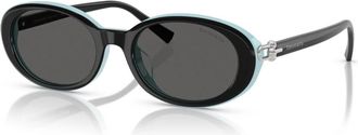Tiffany & Co. Oval Sunglasses - female - Tiffany - Sunglasses - Black - 54 MM - Accessories