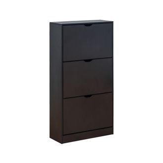 Mobili Rebecca Mobili Rebecca - Zapatero Rebecca Mobili Ekpe 119x60x23 Mdf Negro Moderno