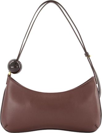 Jacquemus Womens Le Bisou Perle - Jacquemus Leather Brown Cowhide Bags Shoulder-Hobo-Bags