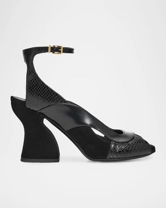 Zimmermann Marvi 75MM Leather Sandals