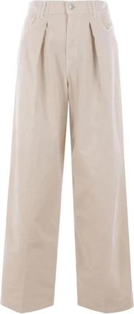 Haikure Candy Twill Pants - Dames - Wijde Broeken - Beige - W26 - Katoen - Broeken