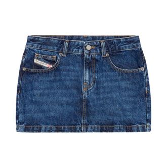Diesel Dames, Rokken, Blauw, Maat: W28 Katoen