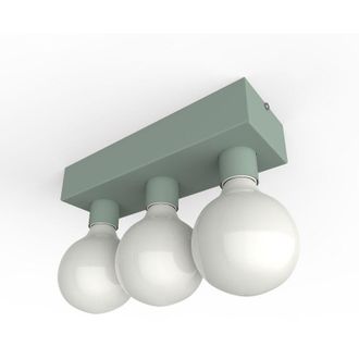 Lumicom Lumicom - boston l Plafoniera, 3XE27, max 42W, metallo, verde iceberg, 10X30cm